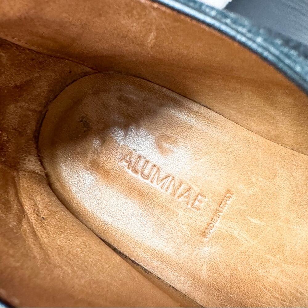 Alumnae Black Leather Ankle Loafer Style Booties Made In Italy Women’s 37 US 7 - Picture 6 of 10